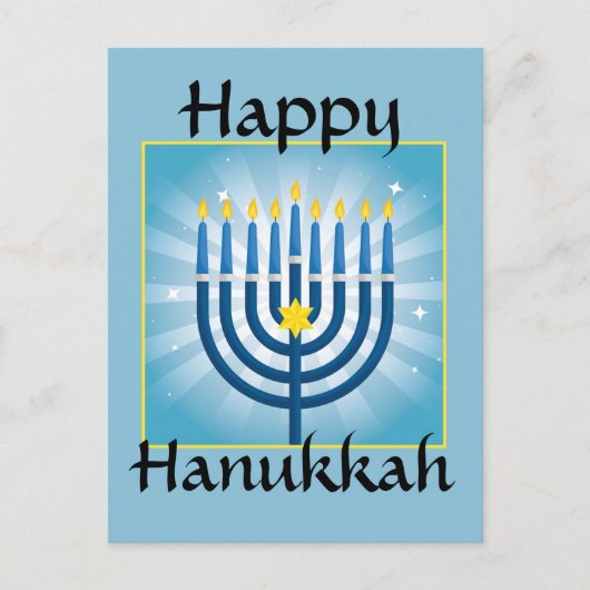 Carte Postale Joyeux Hanukka (Devant)