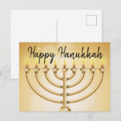 Carte Postale Joyeux Hanukkah (Devant / Derrière)