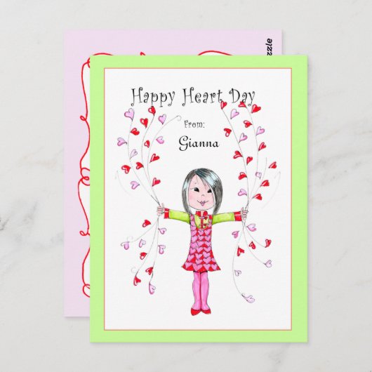 Carte postale Joyeux Heart Day (Devant / Derrière)