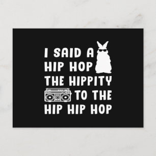 Carte Postale Joyeux Hip hop de Pâques Bunny Oeuf de Pâques Drôl