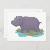 Carte Postale Joyeux Hippo (Devant / Derrière)