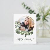 Carte Postale Joyeux Howlidays Chien vacances sur mesure (Debout devant)