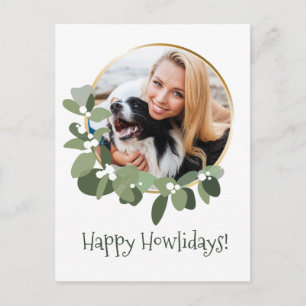 Carte Postale Joyeux Howlidays Chien vacances sur mesure