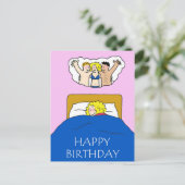 Carte Postale Joyeux Imaginaire de chambre d'anniversaire pour e (Debout devant)