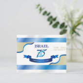 Carte Postale Joyeux Israël Jour de l'Indépendance Anniversaire  (Debout devant)