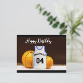 Carte Postale Joyeux Joueur de basket-ball d'anniversaire de bas (Debout devant)