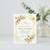 Carte Postale Joyeux Jour d'Abeille Première Invitation Annivers (Debout devant)