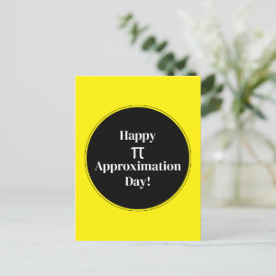 Carte Postale Joyeux Jour d'Approximation Pi Juillet 22 Juillet 