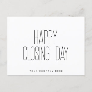 Carte Postale Joyeux jour de clôture Immobilier