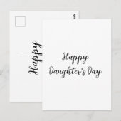 Carte Postale Joyeux jour de filles si.ple minimum ajouter le no (Devant / Derrière)
