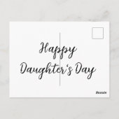 Carte Postale Joyeux jour de filles si.ple minimum ajouter le no (Dos)