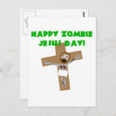 Carte Postale Joyeux Jour de Jésus Zombie (Devant / Derrière)