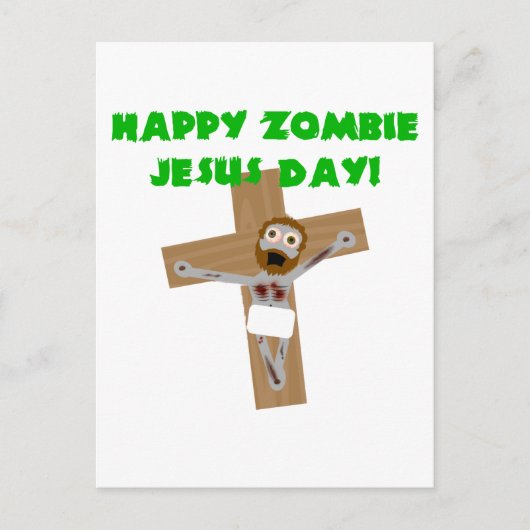 Carte Postale Joyeux Jour de Jésus Zombie (Devant)
