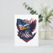 Carte Postale Joyeux Jour de l'Indépendance Liberté Art Quart Ju (Debout devant)