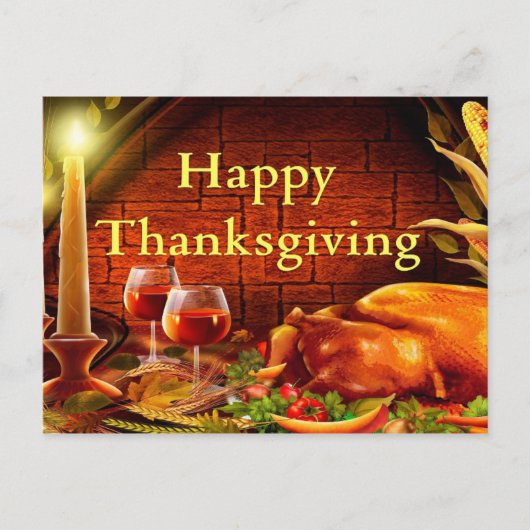 Carte Postale Joyeux jour de Thanksgiving (Devant)