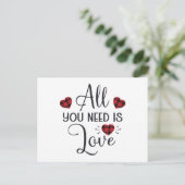Carte Postale Joyeux Jour des Valentins (Debout devant)
