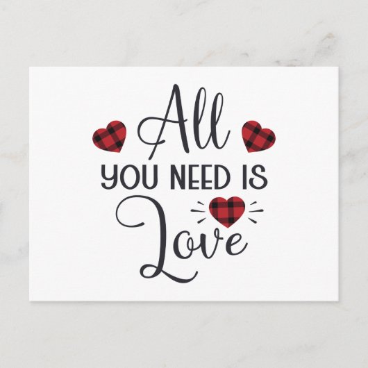 Carte Postale Joyeux Jour des Valentins (Devant)