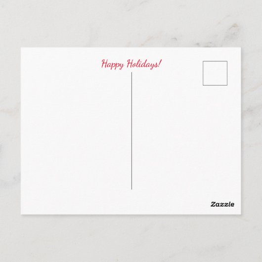 Carte Postale Joyeux Jours de vacances Script photo Noël simple (Dos)