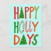 Carte Postale JOYEUX JOURS SAINTS Joyeux Noël (Devant)