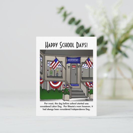 Carte postale Joyeux Jours scolaires (Debout devant)
