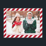 Carte Postale Joyeux Joyeux Jours de Noël Photo<br><div class="desc">Joyeux Joyeux Jours Rouge Grandes Taches Photo Holiday Carte postale</div>