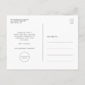 Carte Postale Joyeux Joyeux Joyeux Jours Mini photo d'entreprise (Dos)