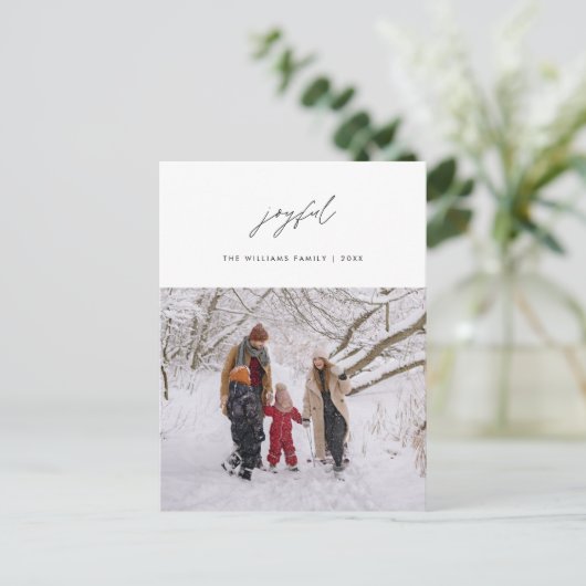Carte Postale Joyeux, Joyeux Noël, Page de photos de famille (Debout devant)