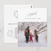 Carte Postale Joyeux, Joyeux Noël, Page de photos de famille (Devant / Derrière)