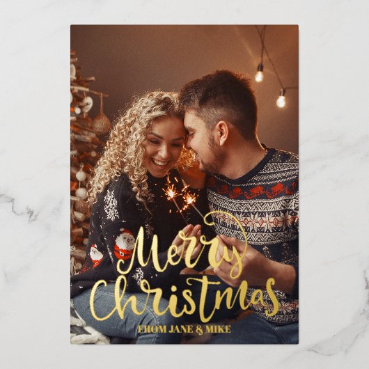 Carte postale Joyeux Joyeux Script (Recto)