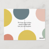 Carte Postale Joyeux Joyeux Vacances Coloré Avec Photo (Dos)