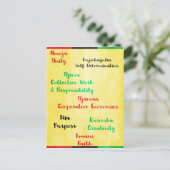 Carte Postale Joyeux Kawanzaa, sept principes (Debout devant)