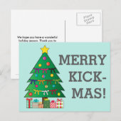 Carte Postale Joyeux Kick-mas Martial Arts Belt Christmas Tree (Devant / Derrière)