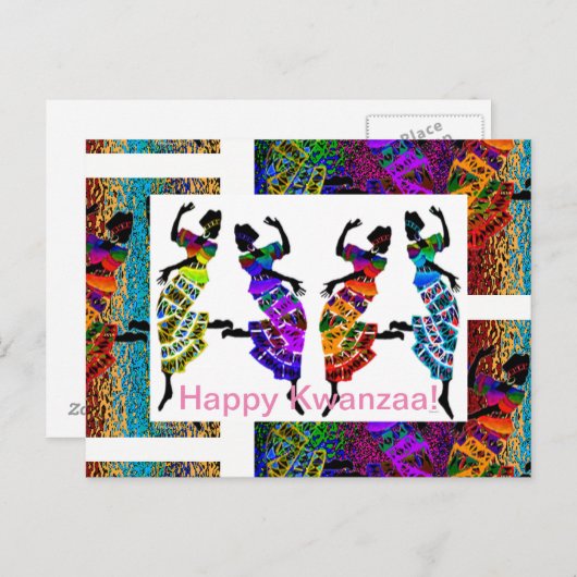 Carte Postale Joyeux Kwanzaa ! (Devant / Derrière)