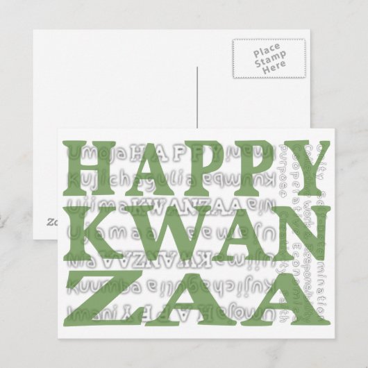 Carte Postale Joyeux Kwanzaa (Devant / Derrière)