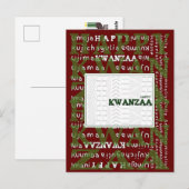 Carte Postale Joyeux Kwanzaa (Devant / Derrière)