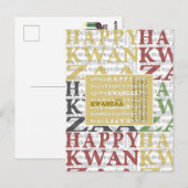 Carte Postale Joyeux Kwanzaa (Devant / Derrière)