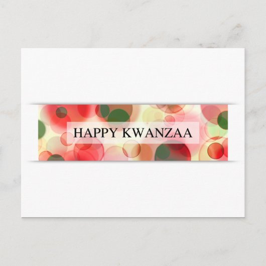 Carte Postale joyeux kwanzaa (bokeh) (Devant)