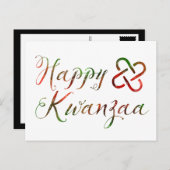 Carte Postale Joyeux Kwanzaa Bokeh Umoja (Devant / Derrière)