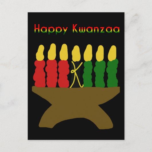 Carte Postale Joyeux Kwanzaa Kinara (Devant)