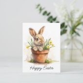 Carte Postale Joyeux Lapin de Pâques (Debout devant)