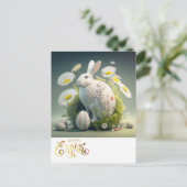 Carte Postale Joyeux Lapin de Pâques (Debout devant)
