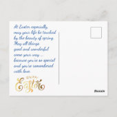 Carte Postale Joyeux Lapin de Pâques (Dos)