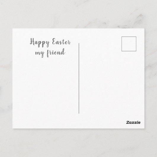 Carte Postale Joyeux lapin de Pâques, conception d'oeufs (Dos)