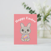 Carte Postale Joyeux lapin mignon de Pâques (Debout devant)