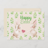 Carte Postale Joyeux lapins de Pâques (Devant / Derrière)