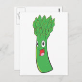 Carte Postale Joyeux légumes d'Asperges (Devant / Derrière)