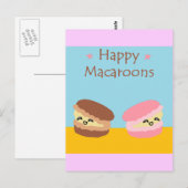 Carte Postale Joyeux Macarons (Devant / Derrière)