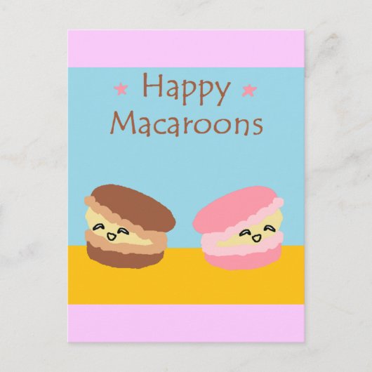 Carte Postale Joyeux Macarons (Devant)