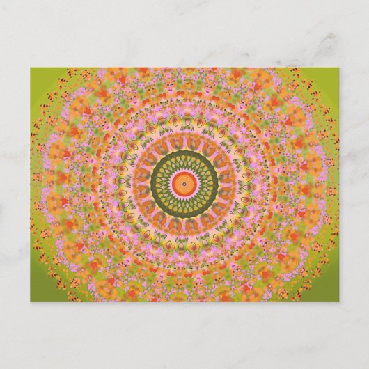 Carte Postale Joyeux Mandala hippy (Devant)