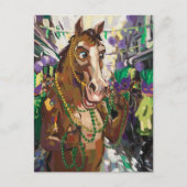 Carte Postale Joyeux Mardi Gras Horse (Devant)